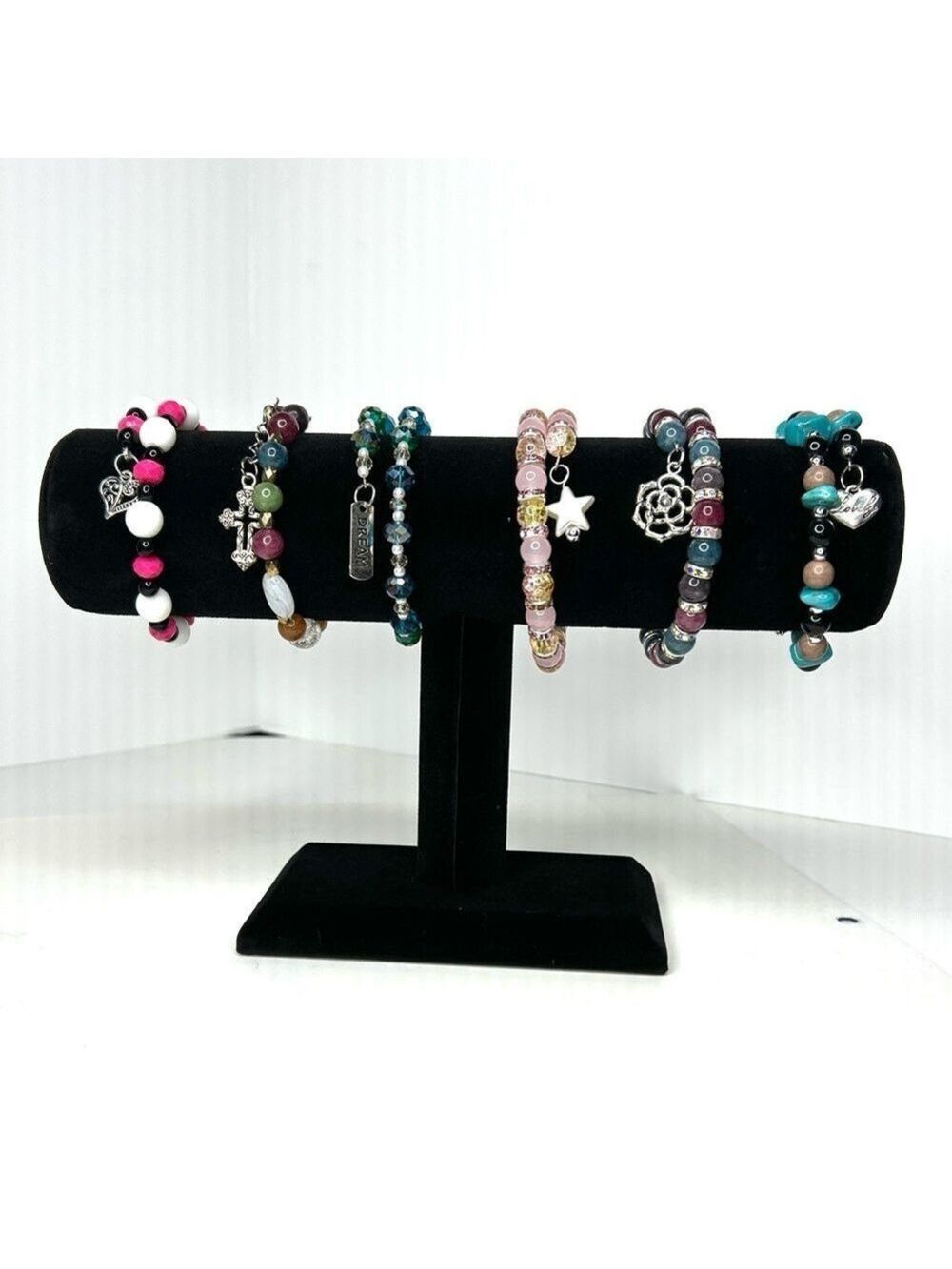 Handmade Beaded Wrap Bracelet with Charm